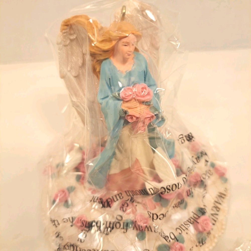 Avon Angel Windchime 2001 RARE Hand Painted Resin Wind Chime NIB!